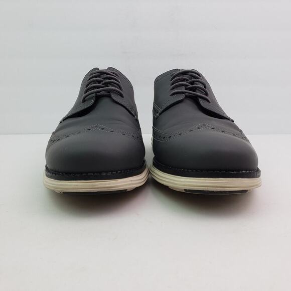 Cole Haan Original Grand Mens Size 10 Gray Leather Wingtip Oxford Shoes C30025 main image 7